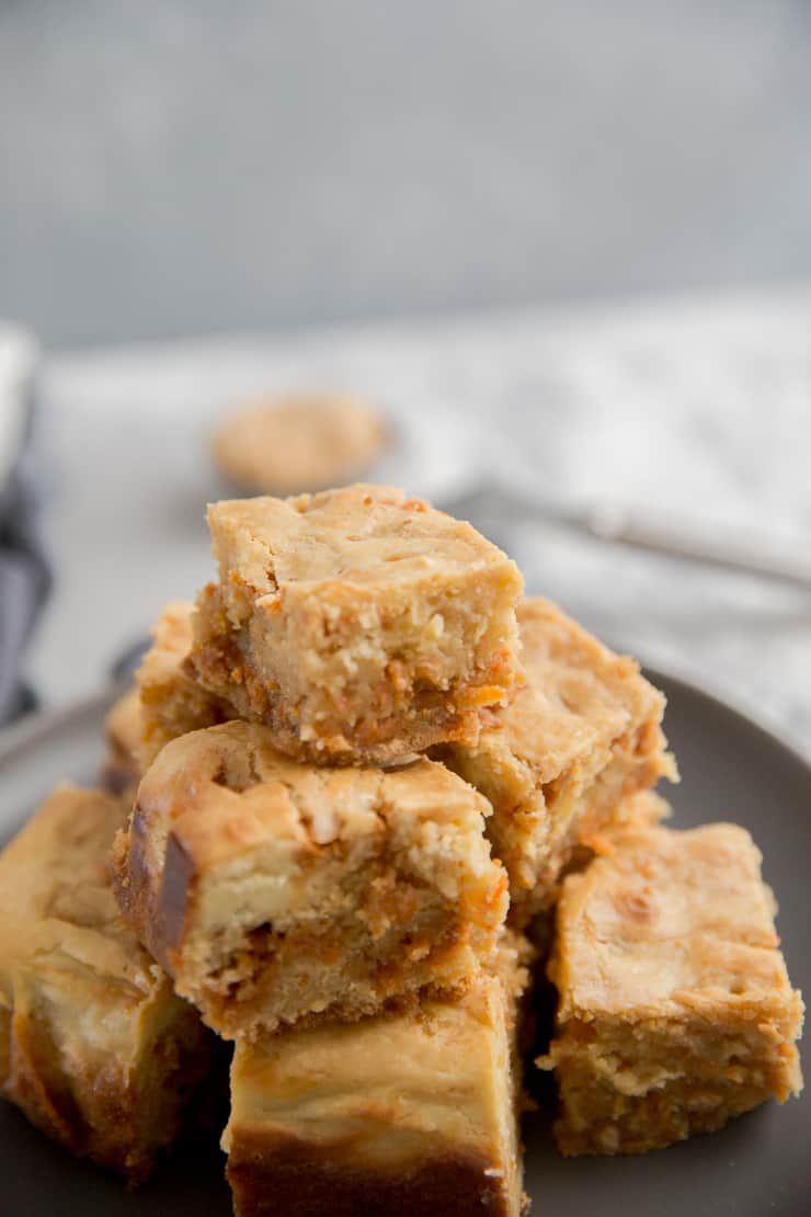 Carrot Cake Cheesecake Blondie Brownies